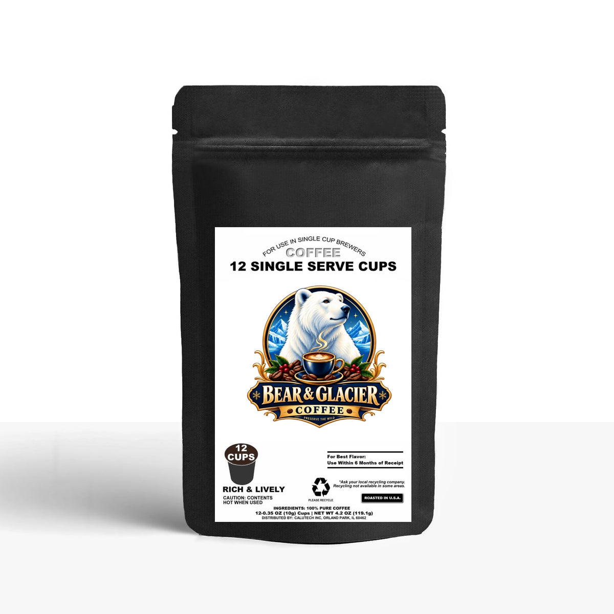12 Pack Single Serve Coffee Capsules